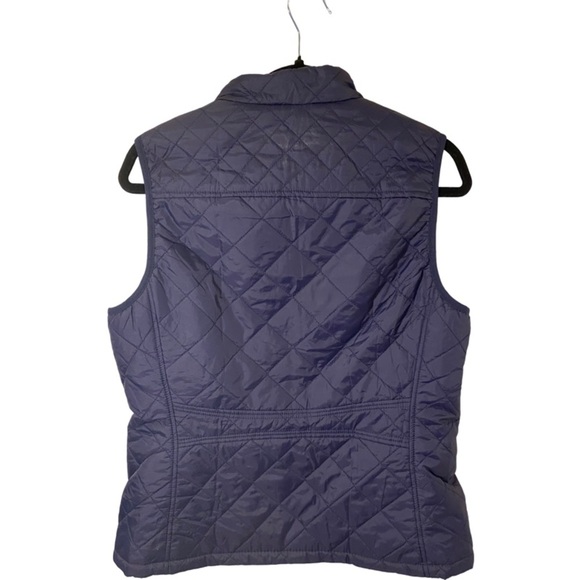 Fuinloth Navy blue quilted vest. Size L. Pockets, silver hardware. - Picture 3 of 9
